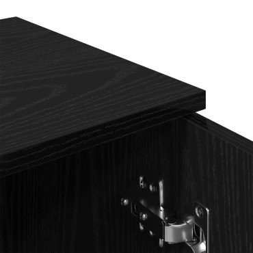 vidaXL Μαύρο Διπλό Γραφείο - 30x30x70 cm Κατασκευασμένο από Επεξεργασμένο Ξύλο 1 τεμ.