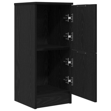 vidaXL Πλαινά γραφεία 2 τεμ. σε Μαύρη Δρυ, 30x30x70 cm Κατασκευασμένα από Επεξεργασμένο Ξύλο