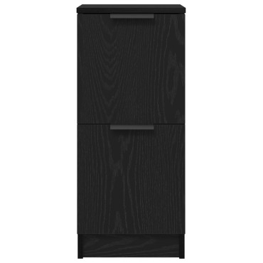 vidaXL Πλαινά γραφεία 2 τεμ. σε Μαύρη Δρυ, 30x30x70 cm Κατασκευασμένα από Επεξεργασμένο Ξύλο