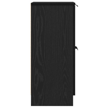 vidaXL Πλαινά γραφεία 2 τεμ. σε Μαύρη Δρυ, 30x30x70 cm Κατασκευασμένα από Επεξεργασμένο Ξύλο