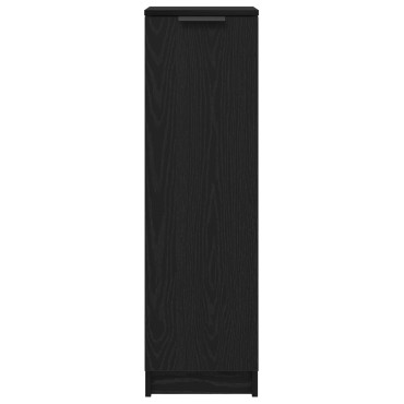 vidaXL Ντουλάπι Παπουτσιών Μαύρο Δρυς 29,5x35x100,5cm Επεξεργασμένο Ξύλο 1 τεμ.