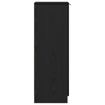 vidaXL Ντουλάπι Παπουτσιών Μαύρο Δρυς 29,5x35x100,5cm Επεξεργασμένο Ξύλο 1 τεμ.