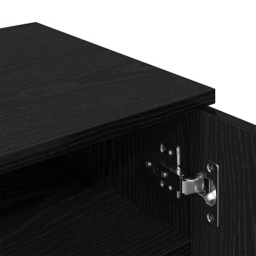 vidaXL Ντουλάπα Παπουτσιών με ράφι Μαύρη Οξυά 59x35x100 εκ 1 τεμ.