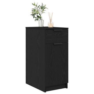 vidaXL Γραφείο Ντουλάπι σε Μαύρη Βελανιδιά - 33x50x75cm - Φτιαγμένο από Επεξεργασμένο Ξύλο