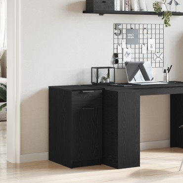 vidaXL Γραφείο Ντουλάπι σε Μαύρη Βελανιδιά - 33x50x75cm - Φτιαγμένο από Επεξεργασμένο Ξύλο
