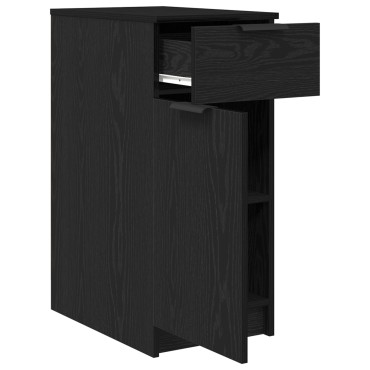 vidaXL Γραφείο Ντουλάπι σε Μαύρη Βελανιδιά - 33x50x75cm - Φτιαγμένο από Επεξεργασμένο Ξύλο
