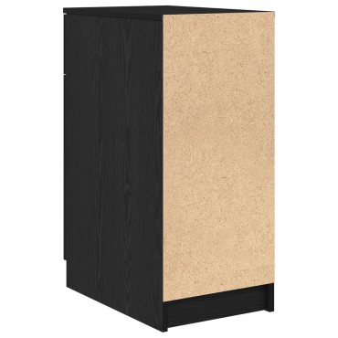 vidaXL Γραφείο Ντουλάπι σε Μαύρη Βελανιδιά - 33x50x75cm - Φτιαγμένο από Επεξεργασμένο Ξύλο