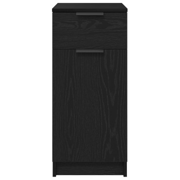 vidaXL Γραφείο Ντουλάπι σε Μαύρη Βελανιδιά - 33x50x75cm - Φτιαγμένο από Επεξεργασμένο Ξύλο