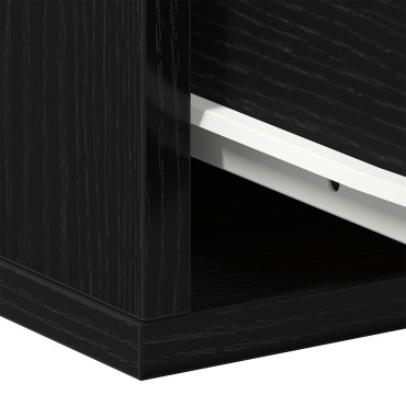 vidaXL Τοίχου Κομοδίνα 2 τεμ. Μαύρη Δρυς 35x35x20 εκ
