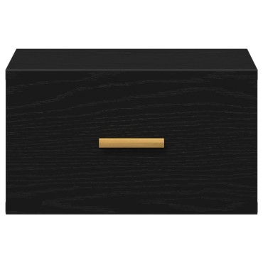 vidaXL Τοίχου Κομοδίνα 2 τεμ. Μαύρη Δρυς 35x35x20 εκ