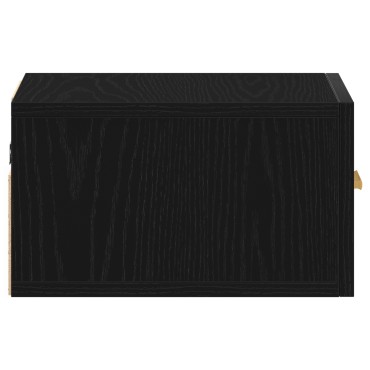 vidaXL Τοίχου Κομοδίνα 2 τεμ. Μαύρη Δρυς 35x35x20 εκ