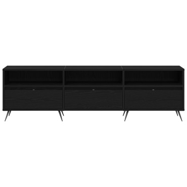 vidaXL Βαθιά Ντουλάπα Τηλεόρασης Μαύρη 150x30x44,5cm Επεξεργασμένο Ξύλο