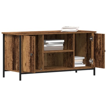 vidaXL Ντουλάπι τηλεόρασης από παλιό ξύλο 100x40x50cm Επεξεργασμένο ξύλο και Ατσάλι