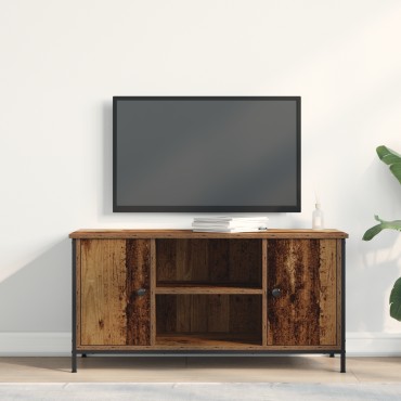 vidaXL Ντουλάπι τηλεόρασης από παλιό ξύλο 100x40x50cm Επεξεργασμένο ξύλο και Ατσάλι
