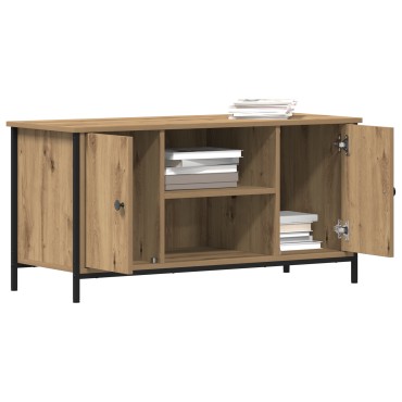 vidaXL Επιπλο τηλεόρασης Artisan Oak 100x40x50cm Επεξεργασμένο ξύλο και χάλυβας