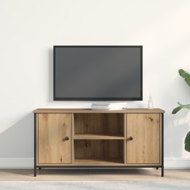 vidaXL Επιπλο τηλεόρασης Artisan Oak 100x40x50cm Επεξεργασμένο ξύλο και χάλυβας
