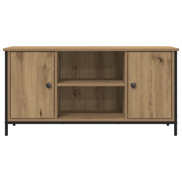 vidaXL Επιπλο τηλεόρασης Artisan Oak 100x40x50cm Επεξεργασμένο ξύλο και χάλυβας