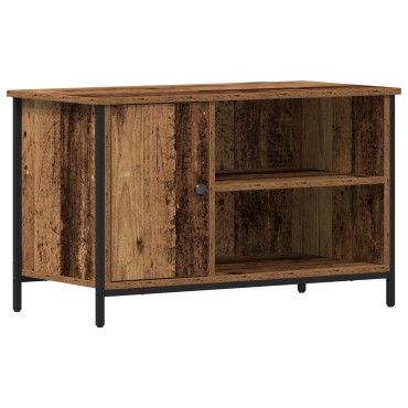 vidaXL Ντουλάπα Τηλεόρασης Παλιού Ξύλου 80x40x50cm Συνθετικό Ξύλο και Χάλυβα