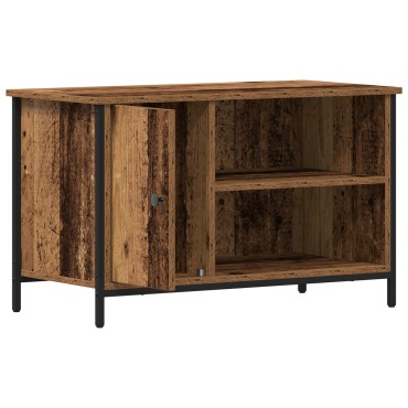 vidaXL Ντουλάπα Τηλεόρασης Παλιού Ξύλου 80x40x50cm Συνθετικό Ξύλο και Χάλυβα