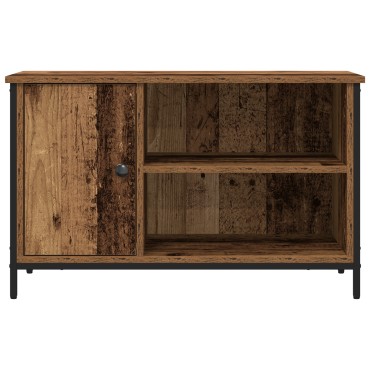 vidaXL Ντουλάπα Τηλεόρασης Παλιού Ξύλου 80x40x50cm Συνθετικό Ξύλο και Χάλυβα
