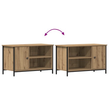 vidaXL Ντουλάπι τηλεόρασης Artisan Oak 80x40x50cm Επεξεργασμένο ξύλο και Ατσάλι
