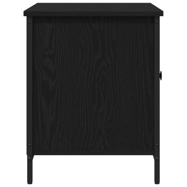 vidaXL Κάστρο Τηλεόρασης Μαύρο Δρυς 80x40x50cm Επεξεργασμένο Ξύλο και Χάλυβας