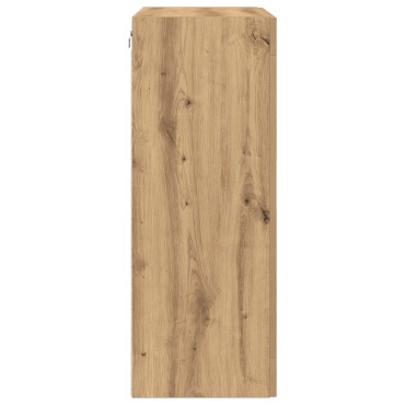 Ντουλάπα Τοίχου vidaXL με Γυάλινα Πόρτες Artisan Oak 69,5x34x90cm 1 τεμ.