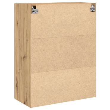 Ντουλάπα Τοίχου vidaXL με Γυάλινα Πόρτες Artisan Oak 69,5x34x90cm 1 τεμ.