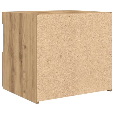 VidaXL Κομοδίνο με LED Φωτισμό Artisan Oak 50x40x45cm 1 τεμ.
