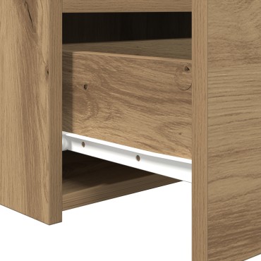 VidaXL Κομοδίνο με LED Φωτισμό Artisan Oak 50x40x45cm 1 τεμ.
