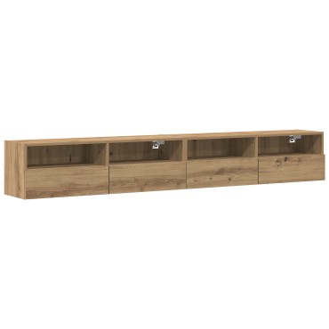 vidaXL Ντουλάπια τοίχου TV 2 τεμ. Καρυδιά 100x30x30cm Επεξεργασμένο ξύλο