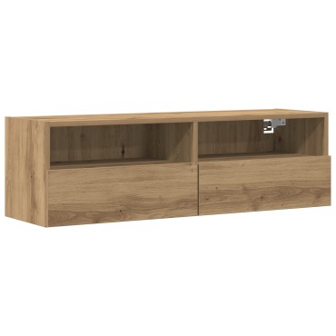 vidaXL Ντουλάπια τοίχου TV 2 τεμ. Καρυδιά 100x30x30cm Επεξεργασμένο ξύλο