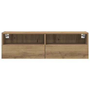 vidaXL Ντουλάπια τοίχου TV 2 τεμ. Καρυδιά 100x30x30cm Επεξεργασμένο ξύλο