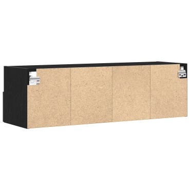 vidaXL Ντουλάπια Τηλεόρασης 2 τεμ. Μαύρο Δρυς 100x30x30cm Επεξεργασμένο Ξύλο