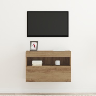 vidaXL Ντουλάπα Τοίχου για TV με LED Φώτα Artisan Oak 60x30x40cm