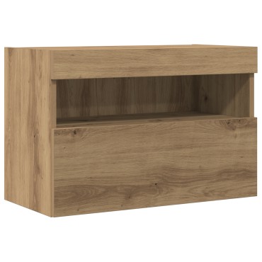 vidaXL Ντουλάπα Τοίχου για TV με LED Φώτα Artisan Oak 60x30x40cm