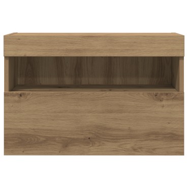 vidaXL Ντουλάπα Τοίχου για TV με LED Φώτα Artisan Oak 60x30x40cm