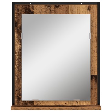 Καθρέφτης Μπάνιου vidaXL Ξύλο Παλαιού Στυλ 50x12x60cm Κατασκευασμένο από Μηχανικά Ξύλα