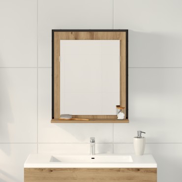 Καθρέφτης μπάνιου vidaXL Artisan Oak 50x12x60cm Επεξεργασμένο ξύλο