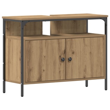 vidaXL Ντουλάπα μπάνιου σε χρώμα καρυδιά 80x30x60cm από τεχνητό ξύλο 1 τεμ.