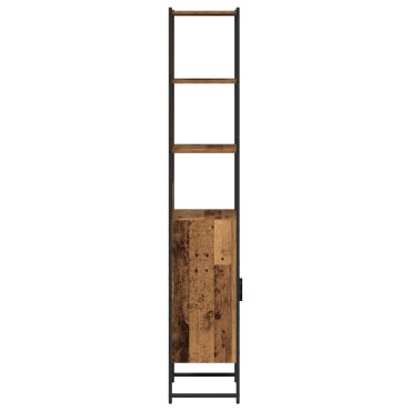 Ντουλάπα Μπάνιου vidaXL Παλιού Ξύλου 33x33x185,5cm Κατασκευασμένο Ξύλο 1 τεμ.