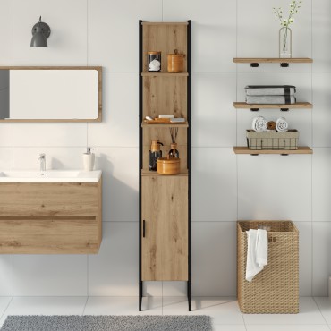 Ντουλάπα μπάνιου vidaXL Artisan Oak 33x33x185,5cm Επεξεργασμένο ξύλο 1 τεμ.