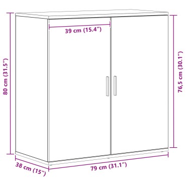 vidaXL Σαπούνι Artisan Oak 79x38x80cm Επεξεργασμένο ξύλο 1 τεμ.