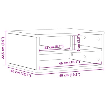 vidaXL Σταντ Εκτυπωτή Artisan Oak 49x40x22,5 εκ Επεξεργασμένο Ξύλο