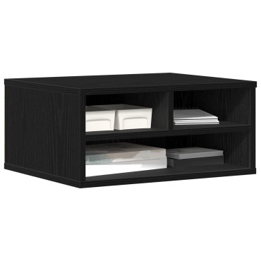 vidaXL Σταντ Εκτυπωτή Μαύρη Δρυς 49x40x22,5 εκ Επεξεργασμένο Ξύλο