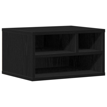 vidaXL Σταντ Εκτυπωτή Μαύρη Δρυς 40x32x22,5 cm Κατασκευασμένο Ξύλο