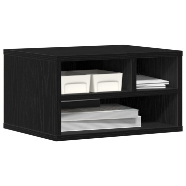 vidaXL Σταντ Εκτυπωτή Μαύρη Δρυς 40x32x22,5 cm Κατασκευασμένο Ξύλο