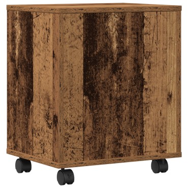 vidaXL Ράφι Εκτυπωτή με Ρόδες Παλιό Ξύλο 41x32x48 εκ