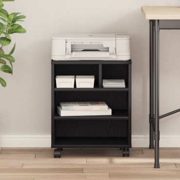 vidaXL Σταντ Εκτυπωτή με Ρόδες Artisan Oak 41x32x48 εκ.