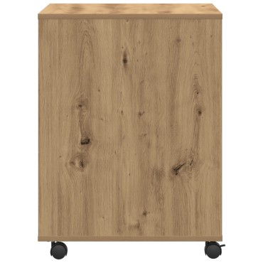 vidaXL Ράφι Εκτυπωτή με Ρόδες Artisan Oak 60x50x67 εκ